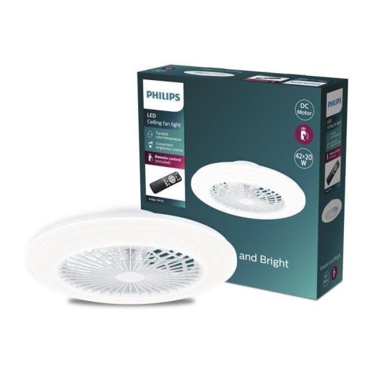 Philips Lighting Ventilador de Techo Amigo con Luz Led y Mando Blanco