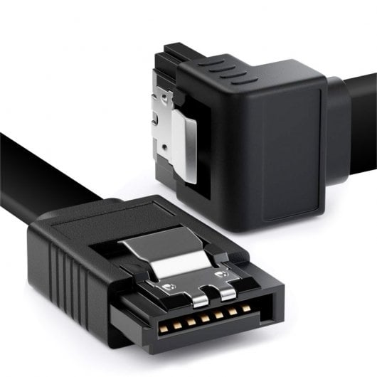 PcCom Essential Cable SATA III 6gbs AWG26 Compatible con 2 y 1 0.5m Acodado
