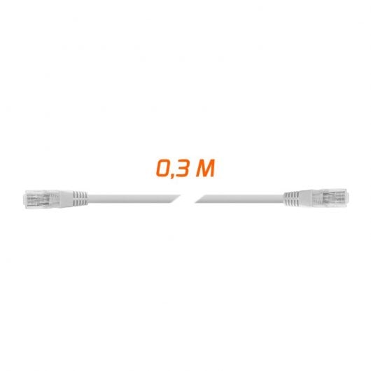 PcCom Essential Network Cable RJ45 Cat6 UTP CU AWG24 até 1000Mbps 30cm Cinza