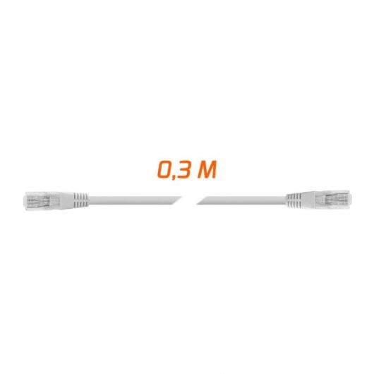 Cavo di rete PcCom Essential RJ45 Cat6 UTP CU AWG 24 0,3 m Grigio