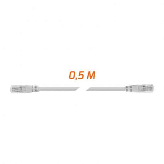 PcCom Essential Cable de Red RJ45 Cat6 UTP CU AWG24 hasta 1000Mbps 50cm Gris