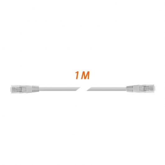 PcCom Essential Cable de Red RJ45 Cat6 UTP CU AWG24 hasta 1000Mbps 1m Gris