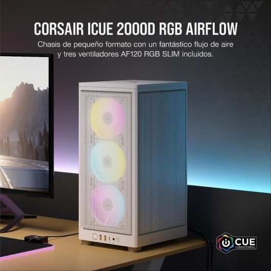 Corsair 2000D RGB Airflow SFF Tower USB 3.2 Branca