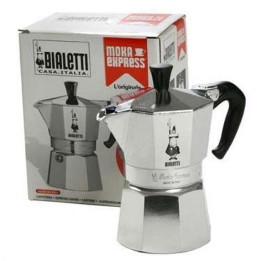Cafetera Italiana Bialetti Moka Express 4 Tazas 0,23L Aluminium Classic Design