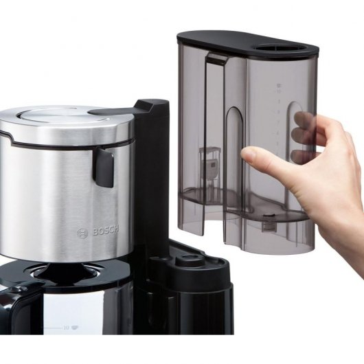 Bosch TKA8633 Cafetera de Goteo Automática 15 Tazas Negra/Inox