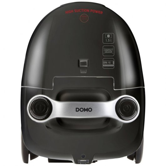 Domo DO 1033 S Staubsauger mit Beutel, 1,5 l, 450 W, Schwarz