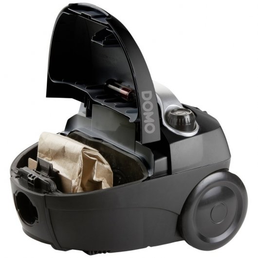 Domo DO 1033 S Staubsauger mit Beutel, 1,5 l, 450 W, Schwarz