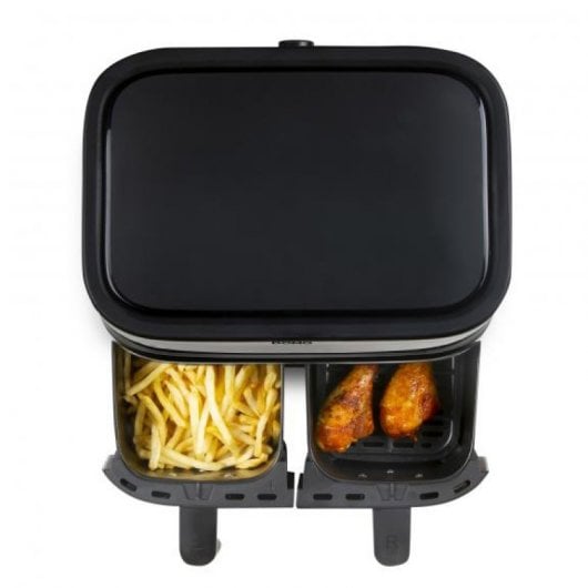 Domo DO537FR friteuse Double 4 L Autonome Friteuse d’air chaud Noir