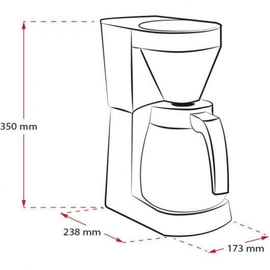 Melitta Easy Therm II 1023-05 Filterkaffeemaschine für 8 Tassen, weiß
