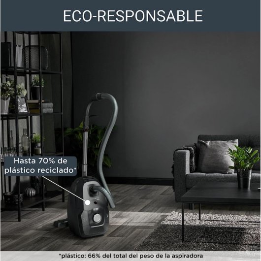 Rowenta Green Force Max RO6136 Aspiradora Silenciosa con Bolsa 4.5L 900W