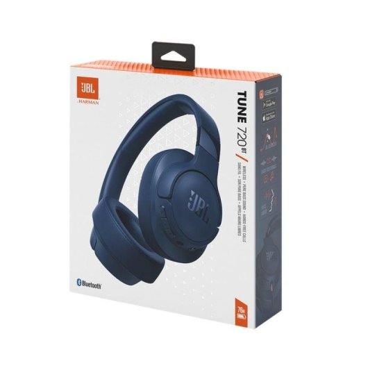 Auriculaires JBL Tune 720BT sans fil Bluetooth, pliables, micro, bleu