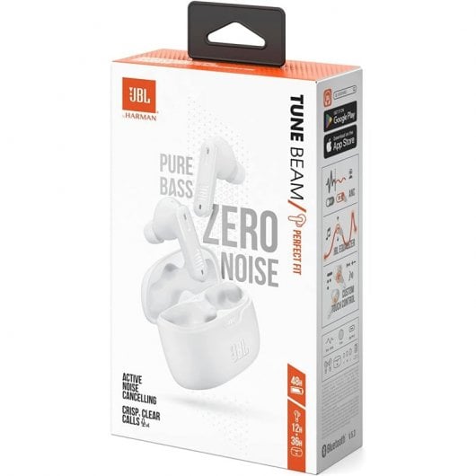 Cuffie wireless JBL Tune Beam Cancellazione attiva del rumore con Smart Ambient White