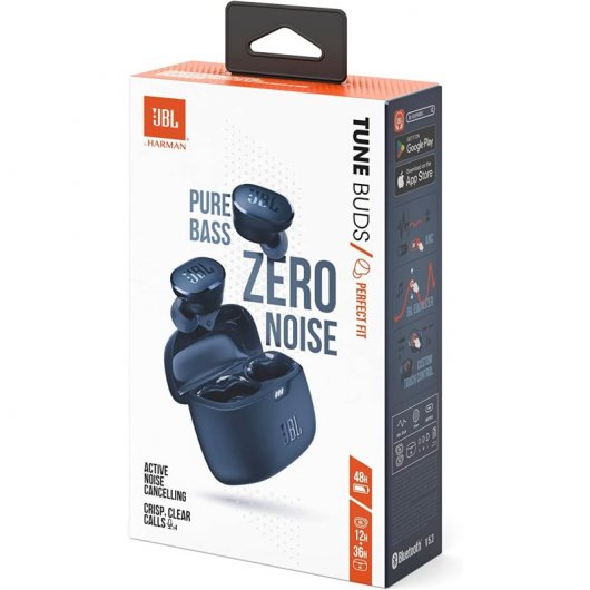 JBL Tune Buds Auriculares Sem Fios Cancelamento de Ruído Ativo com Smart Ambient Azuis