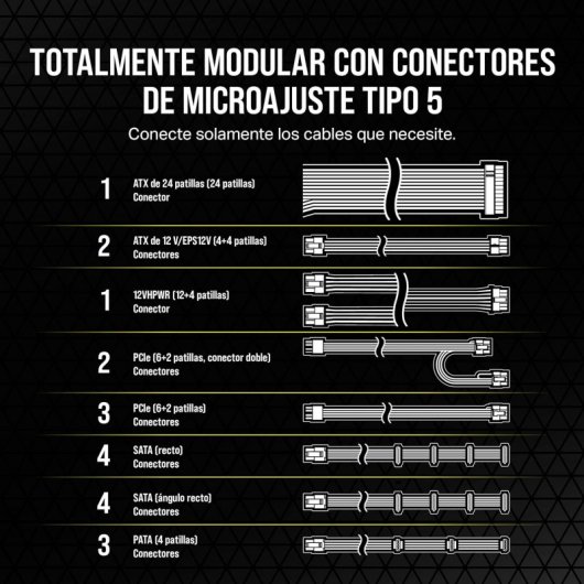 Corsair CP-9020246-EU unité d'alimentation d'énergie 1000 W 24-pin ATX ATX Noir