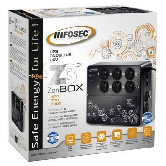 Infosec Z3 Zenergy Box 500 0,5 kVA 200 W 8 sortie(s) CA