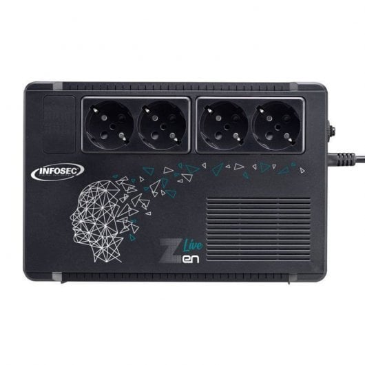 Infosec Zen Live 650 Interactivité de ligne 0,65 kVA 390 W 4 sortie(s) CA