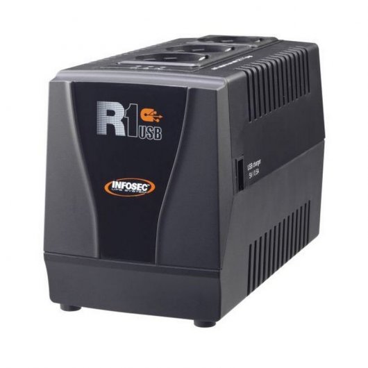 Infosec R1 USB 600 UPS 600VA 300W com 3 Saídas AC FR/Schuko