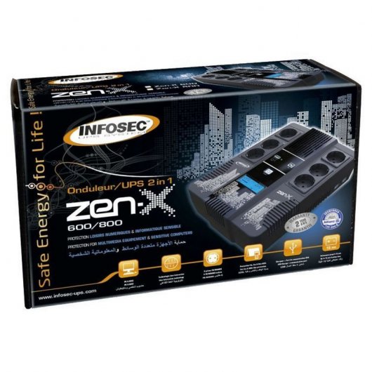 Infosec Zen-X 800 A linea interattiva 0,8 kVA 0,48 W 6 presa(e) AC