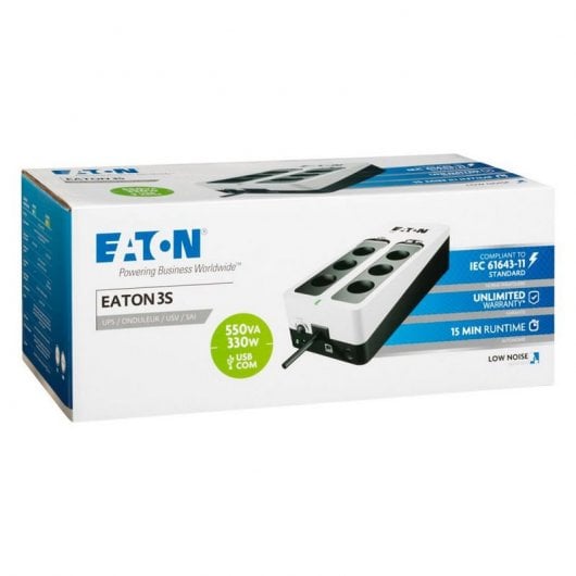 Eaton 3S550F SAI 550VA 330W con 6 Salidas AC Tipo Francés