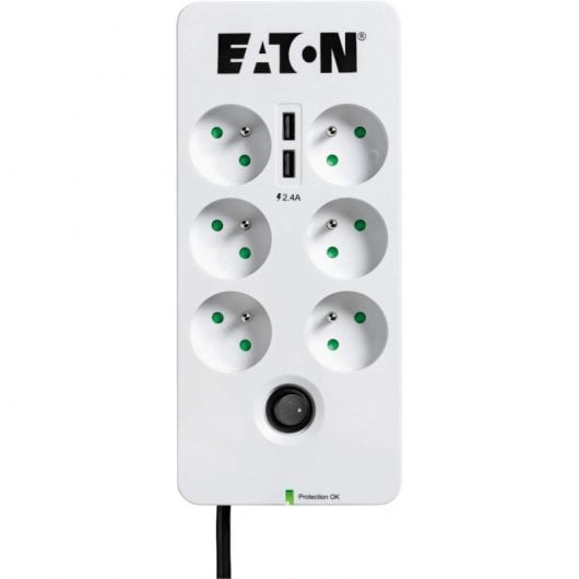 Eaton PB6TUF protezione da sovraccarico Nero, Bianco 6 presa(e) AC 220 - 250 V 1,5 m