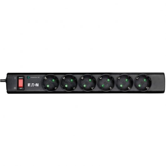 Eaton PS6F Steckdosenleiste mit Spannungsbegrenzer, 6 AC-Ausgänge, Typ E, 2500 W, 1 m