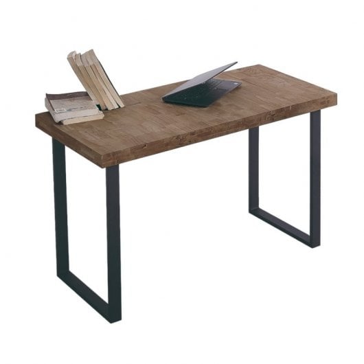 Home Heavenly Darek Mesa de Estudio Estilo Nórdico Industrial 120x73x60cm Roble/Negro
