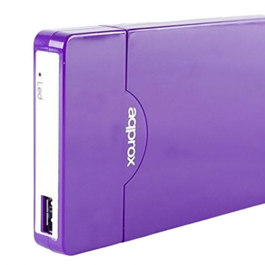 Approx APPHDD09P Caja Externa para Disco Duro 2.5" SATA USB 2.0 Screwless Morado