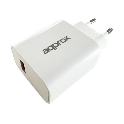 Caricatore USB 3.0 APPUSBWALL18 circa + cavo USB-C 18 W bianco