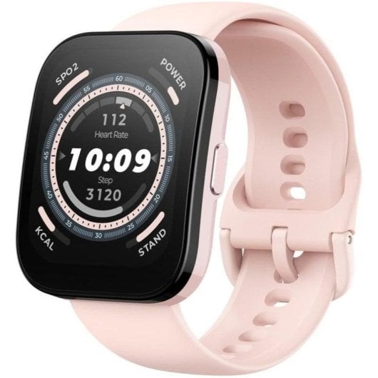 Amazfit Bip 5 Bluetooth GPS 46mm TFT Rose Étanche IP68 Pulsomètre SpO2 Suivi du Sommeil