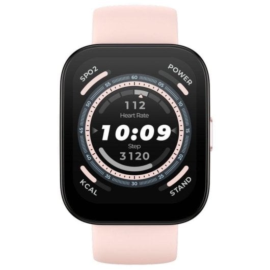 Amazfit Bip 5 Bluetooth GPS 46mm TFT Rose Étanche IP68 Pulsomètre SpO2 Suivi du Sommeil