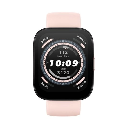 Amazfit Bip 5 Bluetooth GPS 46mm TFT Rose Étanche IP68 Pulsomètre SpO2 Suivi du Sommeil