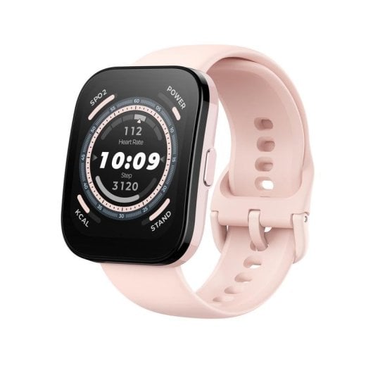 Amazfit Bip 5 Bluetooth GPS 46mm TFT Rose Étanche IP68 Pulsomètre SpO2 Suivi du Sommeil