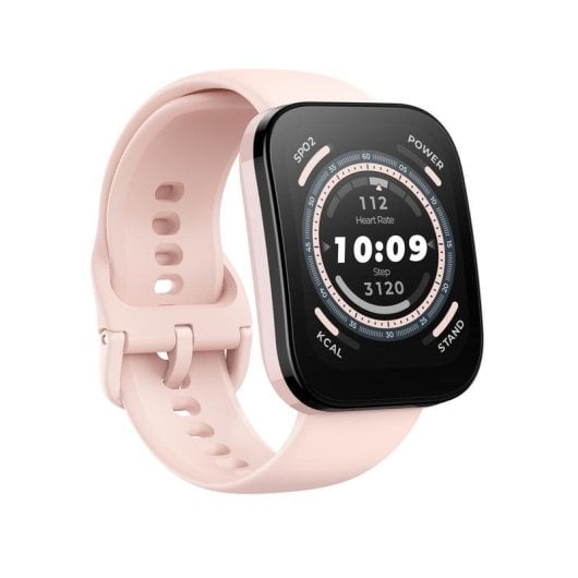 Amazfit Bip 5 Bluetooth GPS 46mm TFT Rose Étanche IP68 Pulsomètre SpO2 Suivi du Sommeil
