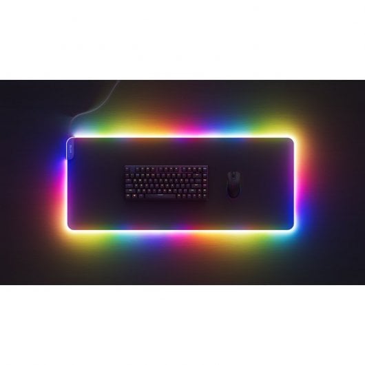 Tappetino per mouse da gioco Hyte CNVS nero qRGB 90x37 cm