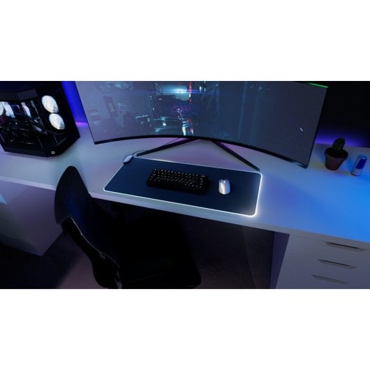 Tappetino per mouse da gioco Hyte CNVS nero qRGB 90x37 cm
