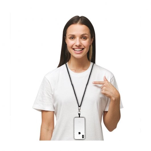 Ksix Universal-Handyanhänger mit Adapterkarte 160 cm gelb