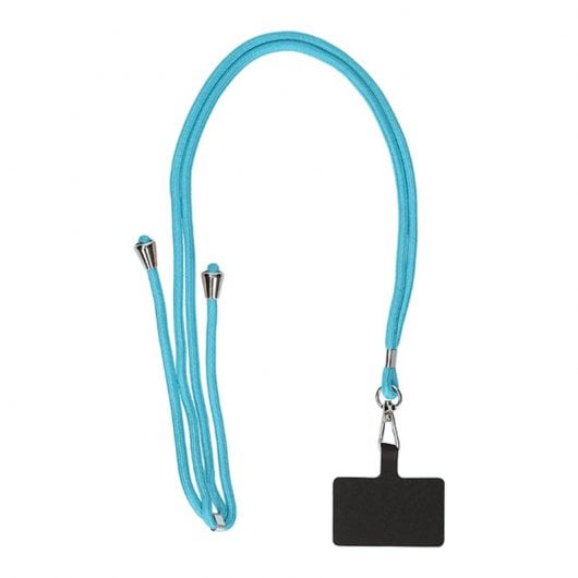 Ksix Pendentif Universel pour Téléphone Portable avec Carte Adaptateur 160 Cm Bleu