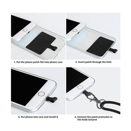 Ksix Pendentif Universel pour Téléphone Portable avec Carte Adaptateur 160 Cm Bleu