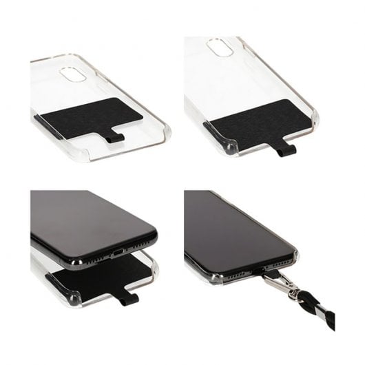Ksix Pendentif Universel pour Téléphone Portable avec Carte Adaptateur 160 Cm Bleu
