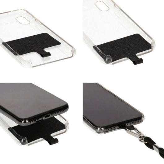 Ksix Universal-Handyanhänger mit Adapterkarte 160 cm weiß