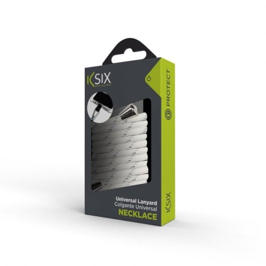 Ksix Universal-Handyanhänger mit Adapterkarte 160 cm weiß