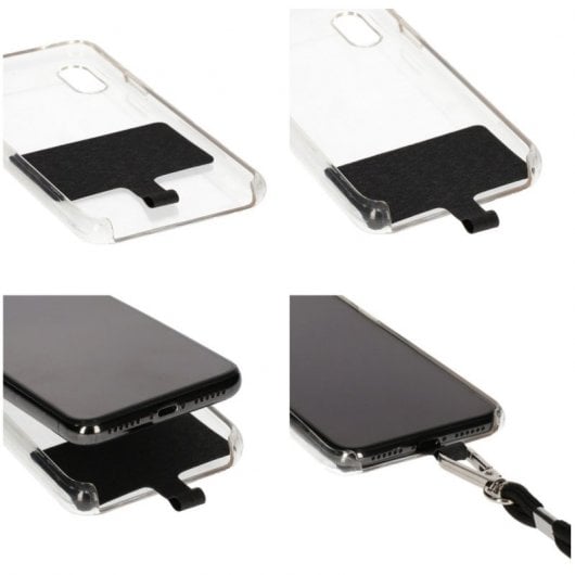 Ciondolo universale per cellulare Ksix con scheda adattatore 160 cm nero