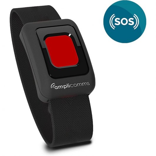 Amplicomms BigTel 50 Alarm Plus Teléfono Sobremesa para Mayores con Pulsera de Alarma