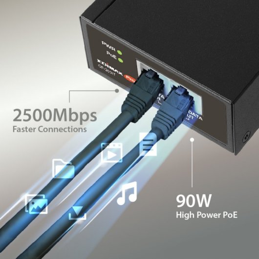 Edimax GP-203IT Inyector POE++ Gigabit 90W 802.3bt