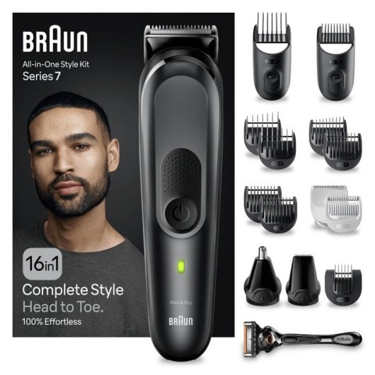 Braun Series 7 MGK7470 Cortapelos Inalámbrico 16 en 1 Negro