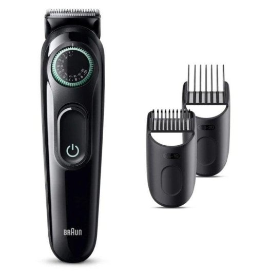 Aparador de Barba Facial Braun BeardTrimmer 3 BT3411 Recarregável 50min Seco 40 Ajustes 2 Pentes