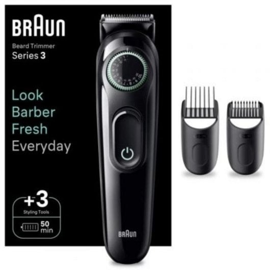 Bartschneider Braun BeardTrimmer 3 BT3411 Kabellos 50min 40 Einstellungen 2 Aufsteckkämme