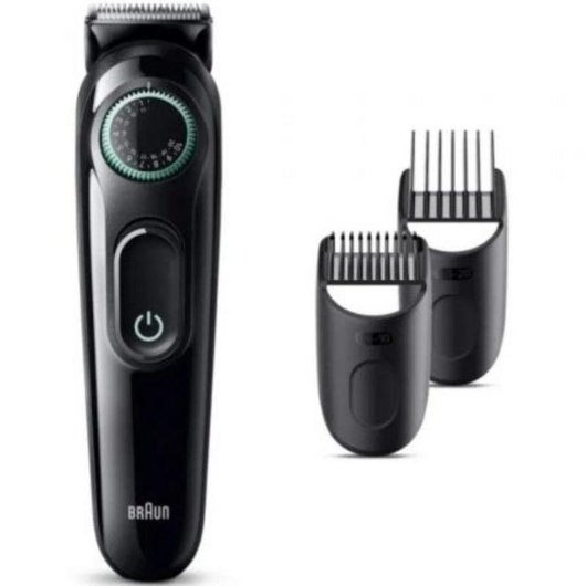 Aparador de Barba Facial Braun BeardTrimmer 3 BT3411 Recarregável 50min Seco 40 Ajustes 2 Pentes