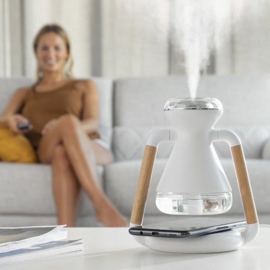 Umidificatore, diffusore di aromi e caricabatterie wireless Innovagoods Home Deco Misvolt 3 in 1