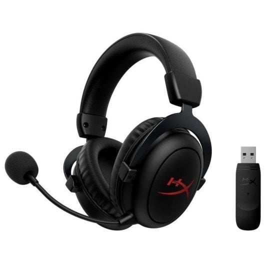 Auriculares HyperX Cloud II Core Inalámbricos/DTS/Cancelamento de Ruído Gaming Preto/Vermelho